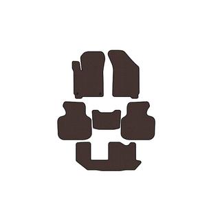 Rubber floor mats Carsuit (2011-2020, 3 rows, 7-seater, brown) photo 1