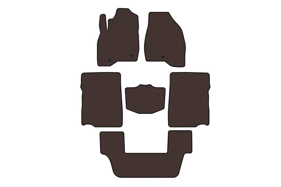 Ford Explorer 2011-2019 Rubber floor mats Carsuit (2017-2019, 3rd row, 7-seater, brown) Photo 1