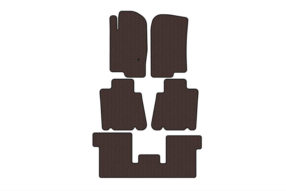 Ford Explorer 2001-2005 Rubber floor mats Carsuit (3 rows, brown) Image