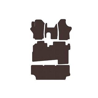 Rubber floor mats Carsuit (2004-2007, 3 rows, 8-seater, brown) Hyundai H200, H1, Starex 1998-2007 photo 1