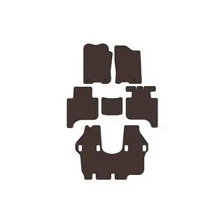 Rubber floor mats Carsuit (3 rows, 2004-2008, brown)