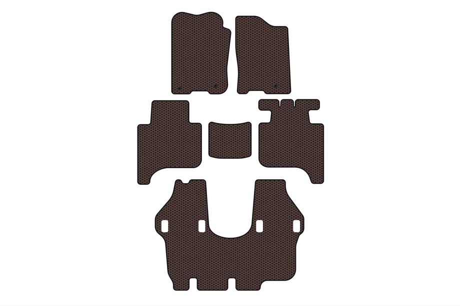 Infiniti QX56 2004-2010 Rubber floor mats Carsuit (3 rows, 2004-2008, brown) Image