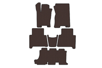 Kia Mohave 2008-2016 Rubber floor mats Carsuit (3 rows, brown) photo 1