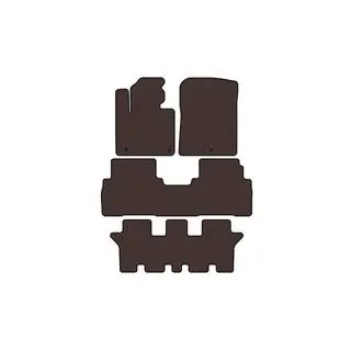 Rubber floor mats Carsuit (3 rows, 7-seater, brown) photo 1