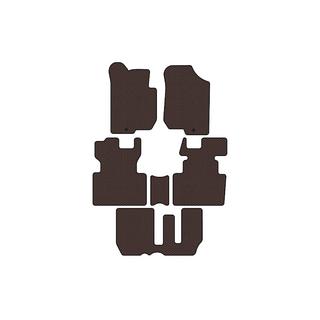 Rubber floor mats Carsuit (2006-2012, 3 rows, 7-seater, brown) photo 1
