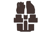 Mazda 5 2005-2009 Rubber floor mats Carsuit (3 rows, 7-seater, brown) photo 1