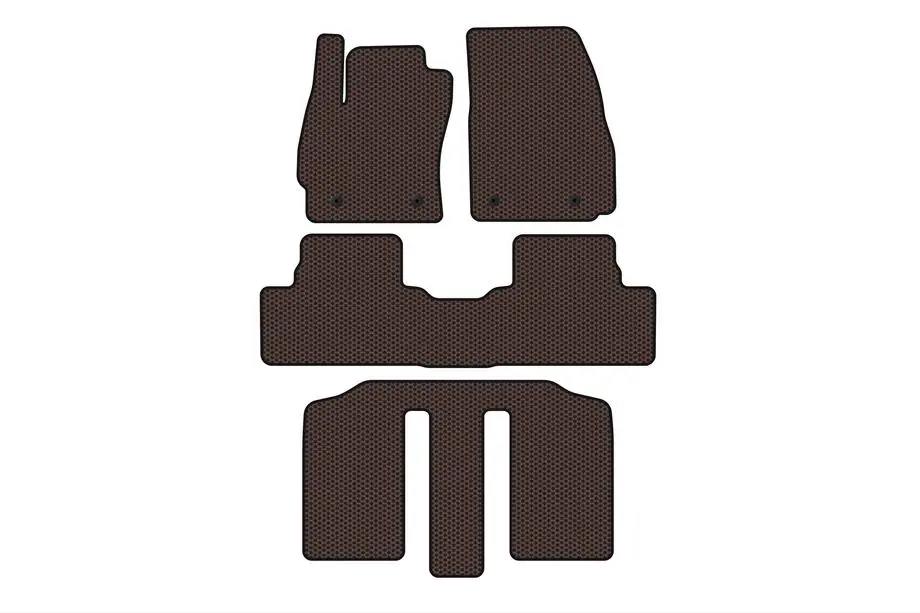 Mazda 5 2010-2018 Rubber floor mats Carsuit (3 rows, brown) Image