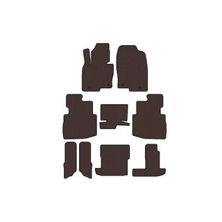 Rubber floor mats Carsuit (3 rows, 7-seater, brown) photo 1
