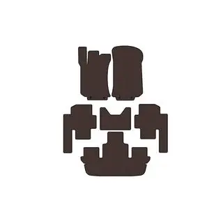 Rubber floor mats Carsuit (3 rows, brown) photo 1