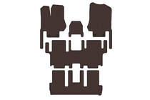 Nissan Quest 2011-2017 Rubber floor mats Carsuit (3 rows, 7-seater, brown) photo 1
