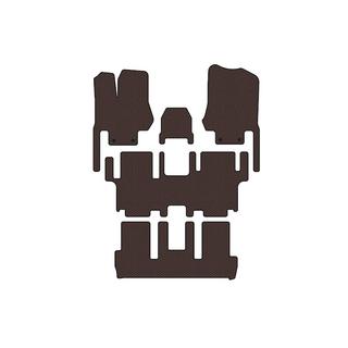 Rubber floor mats Carsuit (3 rows, 7-seater, brown) photo 1