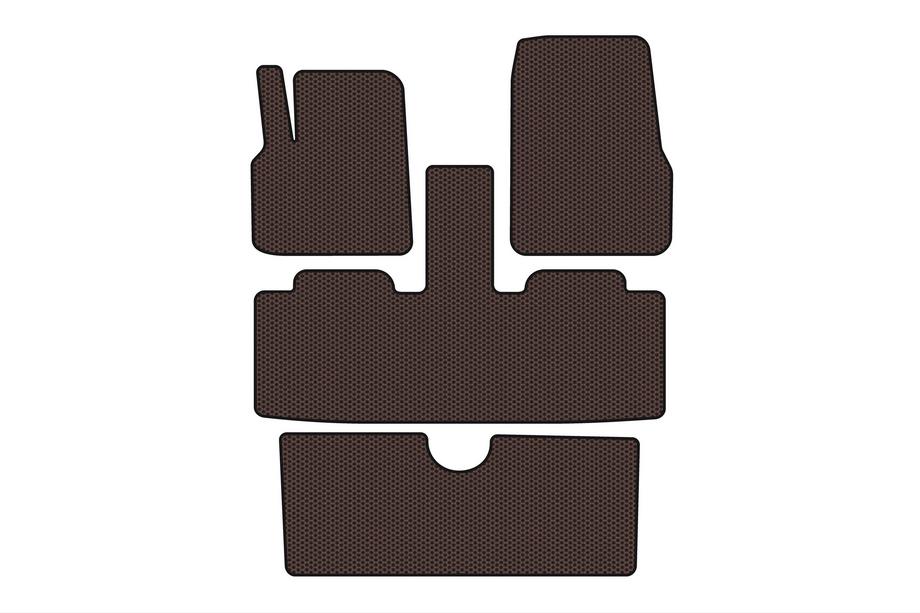 Renault Espace 2002-2014 Rubber floor mats Carsuit (3 rows, 7-seater, brown) Photo 1