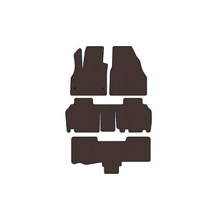 Rubber floor mats Carsuit (3 rows, 5-door/7-seater, brown) Renault Kangoo 2008–2020 photo 1