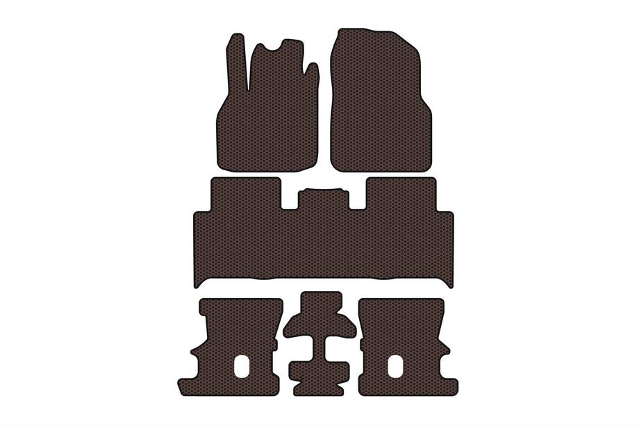 Renault Scenic/Grand 2003-2009 Rubber floor mats Carsuit (3 rows, brown) Image