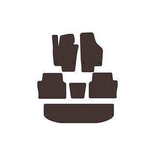 Rubber floor mats Carsuit (3 rows, brown) photo 1