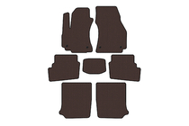 Opel Zafira A 1998-2005 Rubber floor mats Carsuit (3 rows, 2003-2005, 7-seater, brown) photo 1