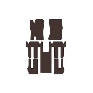 Rubber floor mats Carsuit 2004-2008 (3 rows, brown) photo 1