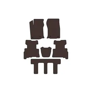 Rubber floor mats Carsuit (3 rows, 2014-2024, 7-seater, brown) photo 1