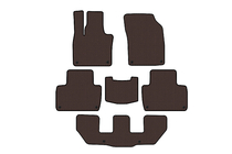 Volvo XC90 2015- Rubber floor mats Carsuit (3 rows, brown) photo 1