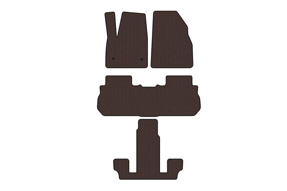 GMC Acadia 2017- Rubber Floor Mats Carsuit (3 Rows, 2017-2019, Brown) Image