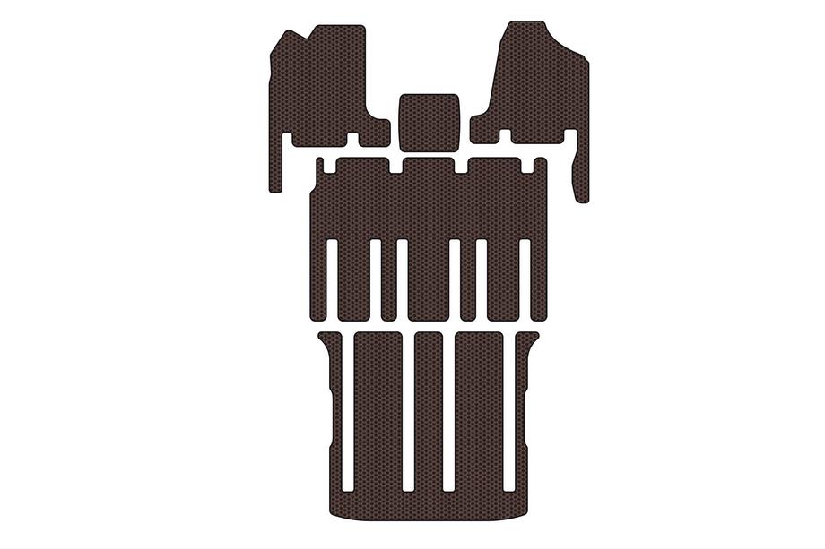 Kia Carnival 2002-2013 Rubber floor mats Carsuit (3 rows, brown) Image
