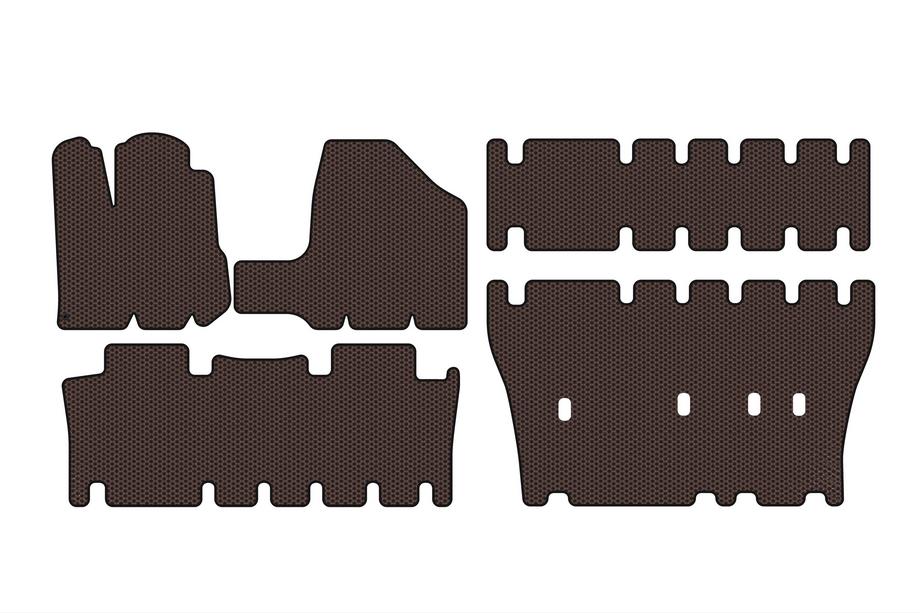 Toyota Sienna 2003-2009 Rubber floor mats Carsuit (3 rows, brown) Image