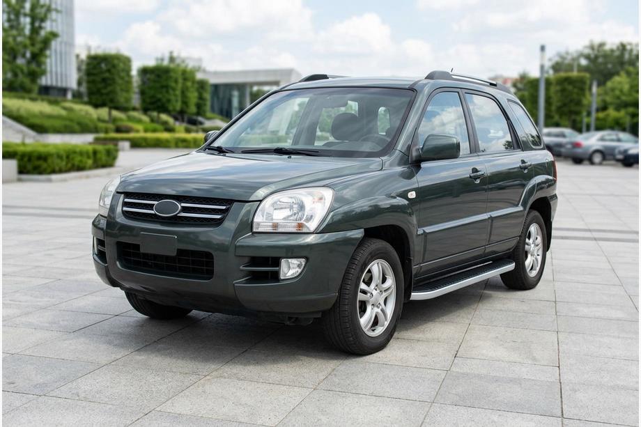 Kia Sportage 2004-2010 Side Steps Tayga Grey (2 pcs, Aluminum) Image