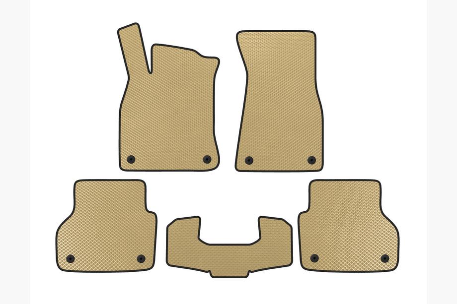 Audi A6 C8 2018–2025 EVA Floor Mats V1 (Beige) Image