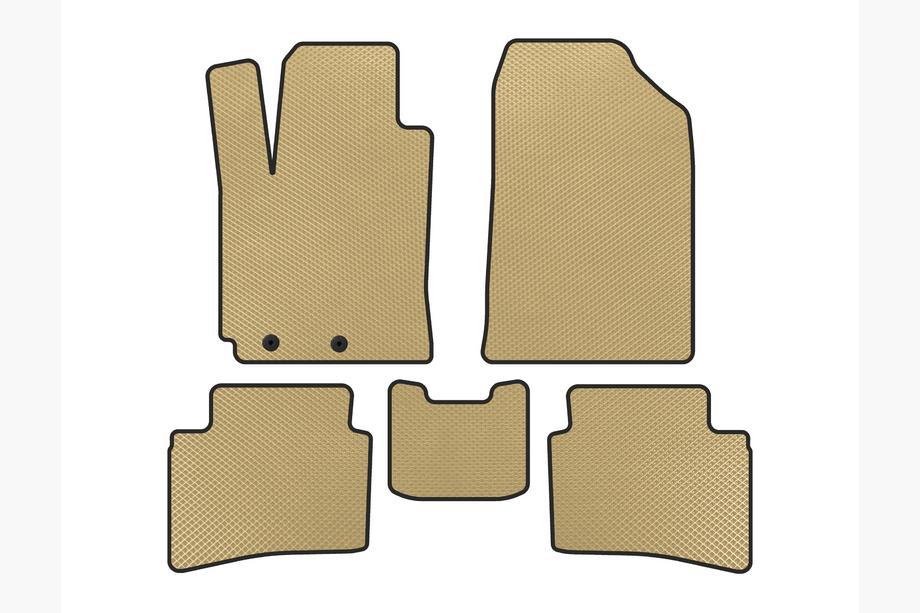 Kia Rio 2017- EVA Car Mats (X-Line, Beige) Image
