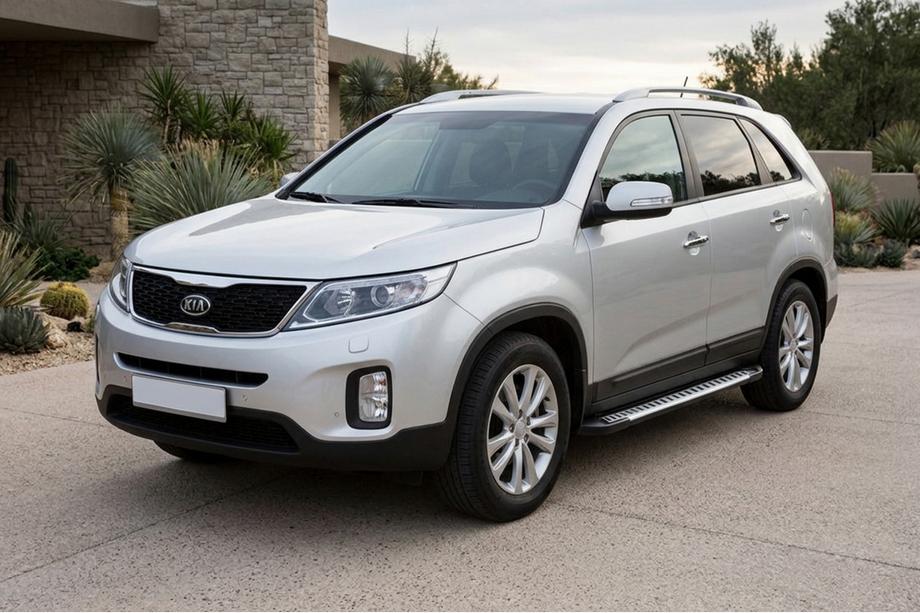 Kia Sorento II XM 2009-2014 Side Steps Line (2 pcs, Aluminum) 2013-2016 Image
