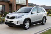Kia Sorento II XM 2009-2014 Side Steps Maydos V1 (2 pcs, Aluminum & Stainless Steel) photo 1