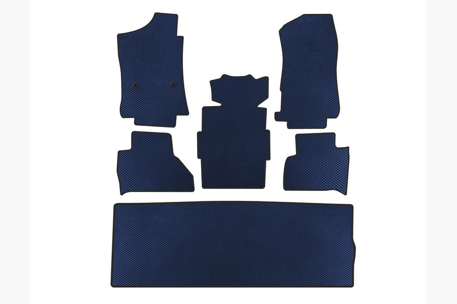 Cadillac Escalade 2014-2020 EVA Car Mats (3 Rows, Blue) Image