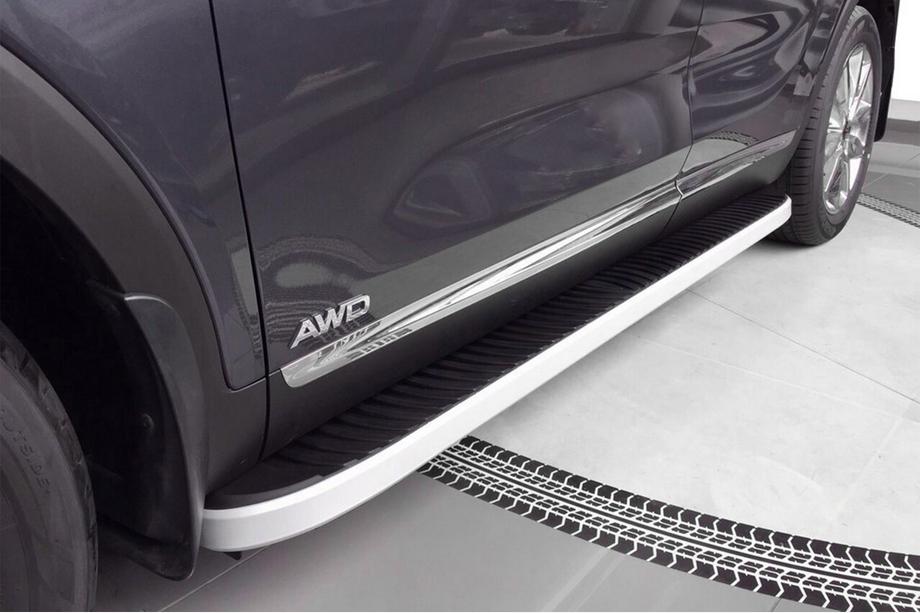 Kia Sorento II XM 2009-2014 Side Steps Tayga Grey (2 pcs, Aluminum) 2013-2016 Image