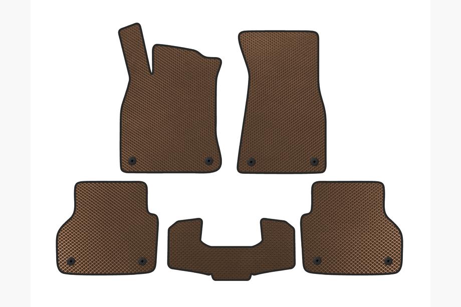Audi A6 C8 2018–2025 EVA Floor Mats V1 (Brown) Image