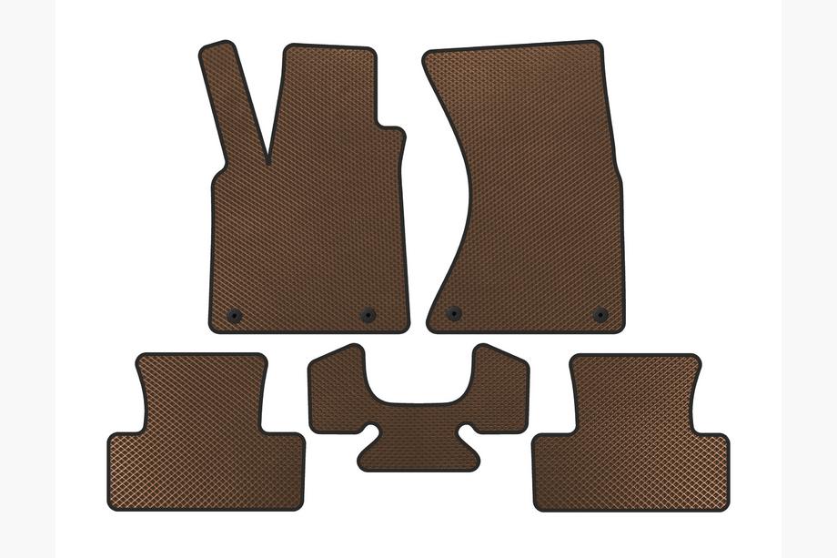 Audi Q5 2008-2017 EVA Floor Mats (2008-2012, Brown) Image