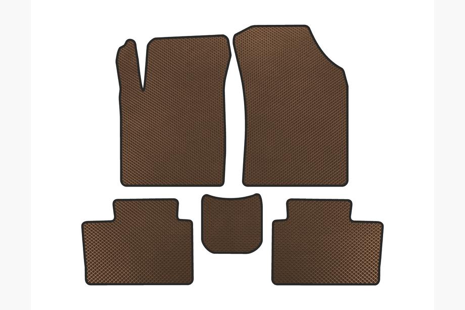 JAC iEV7S 2017-2023 EVA Floor Mats (Brown) Image