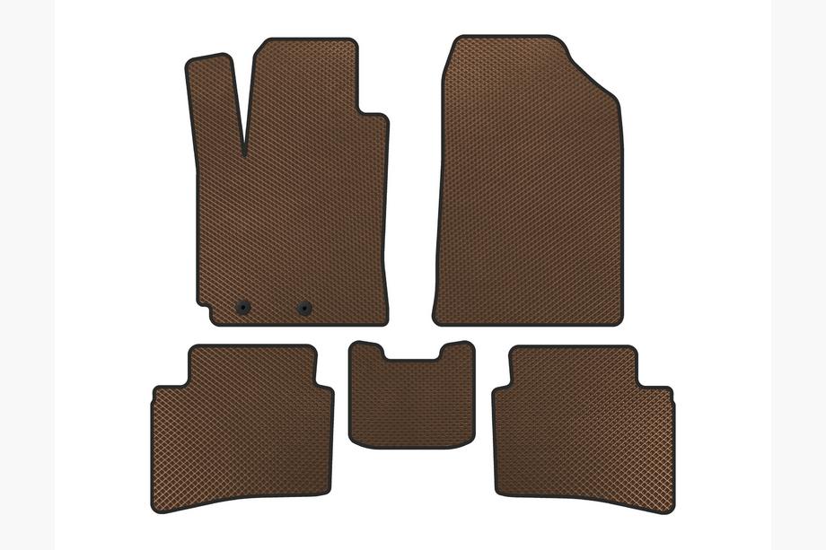 Kia Rio 2017- EVA Car Mats (X-Line, Brown) Image