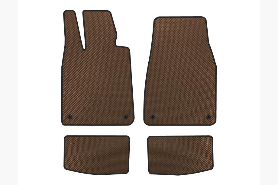 Porsche Taycan 2019- EVA Floor Mats (2021-, Brown) Image