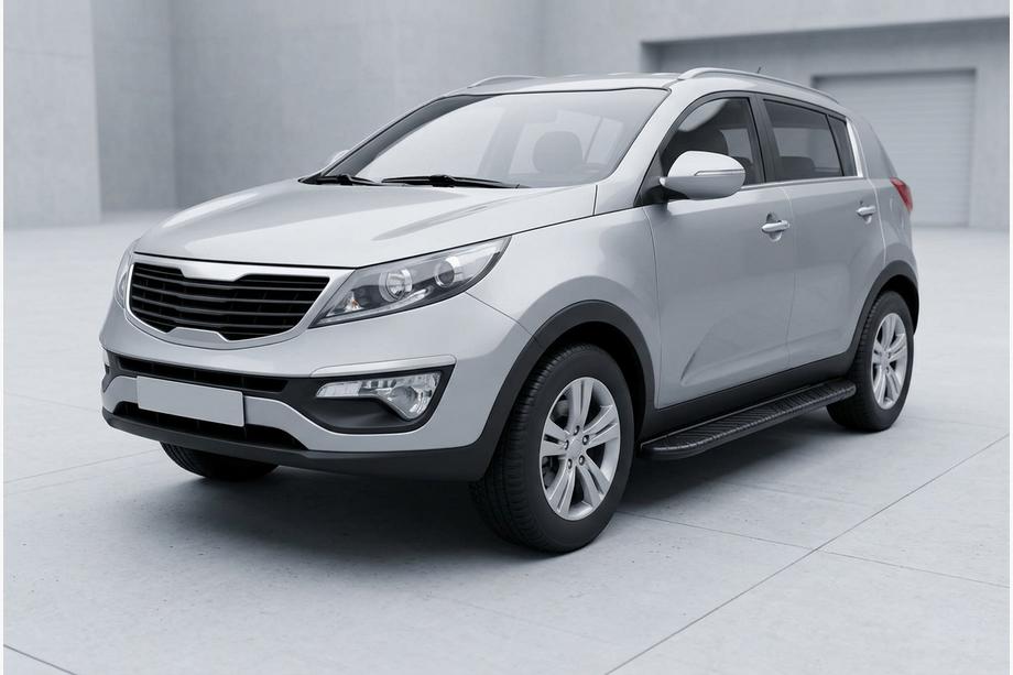 Kia Sportage 2010-2015 Side Steps Bosphorus Black (2 pcs, Aluminum) Image