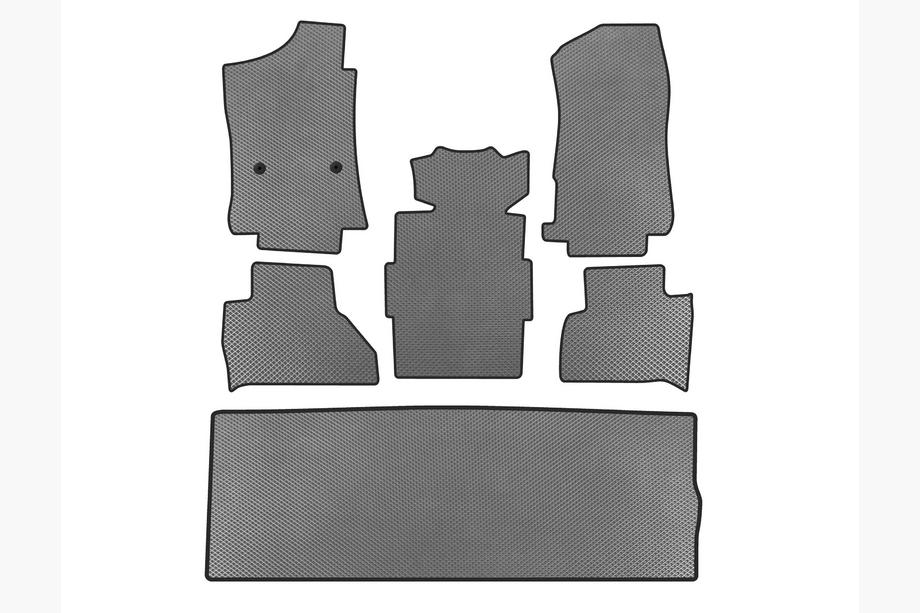 Cadillac Escalade 2014-2020 EVA Floor Mats (3 Rows, Grey) Image