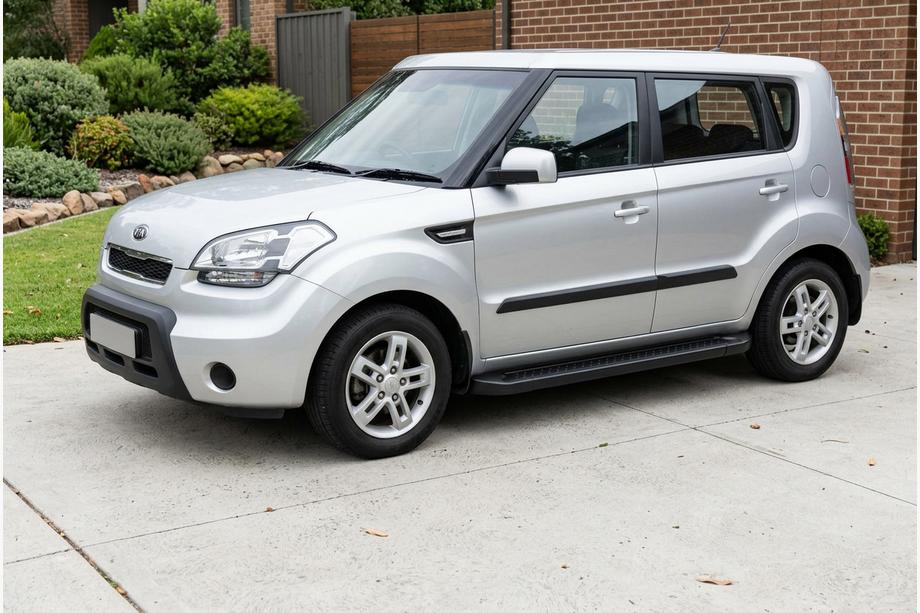 Kia Soul I 2008-2013 Side Steps Allmond Black (2 pcs, Aluminum) Image