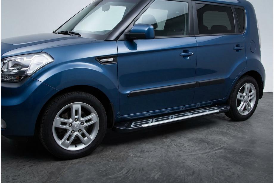 Kia Soul I 2008-2013 Side Steps Sunrise (2 pcs, Aluminum) Image