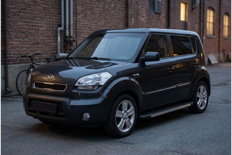 Kia Soul I 2008-2013 Side Steps Duru (2 pcs, Aluminum) Image