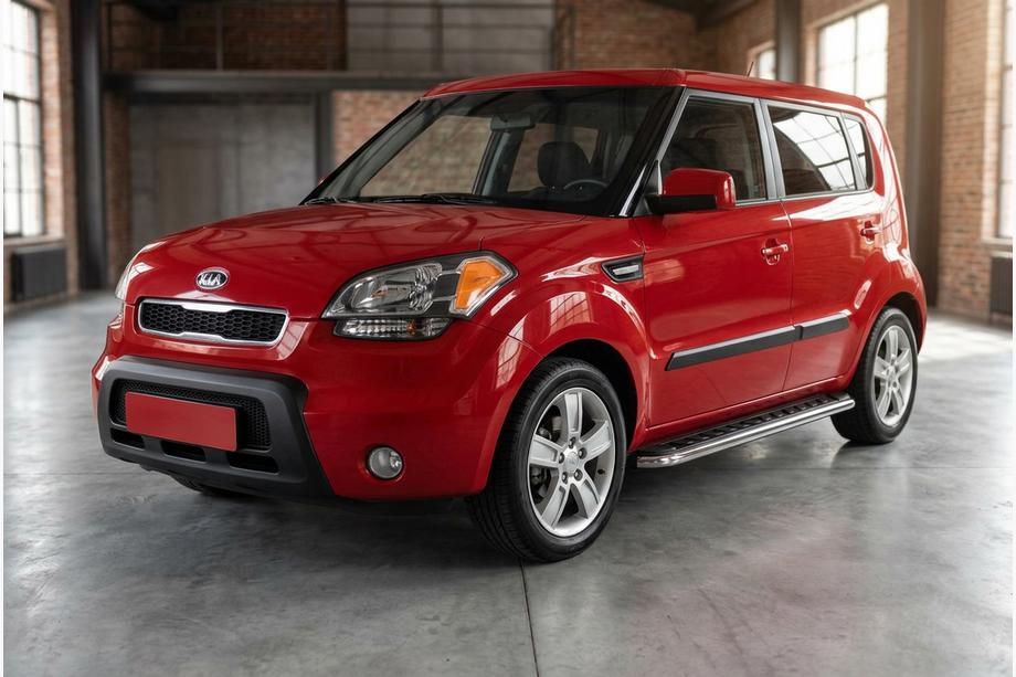 Kia Soul I 2008-2013 Side Steps Maydos V1 (2 pcs, Aluminum & Stainless Steel) Image