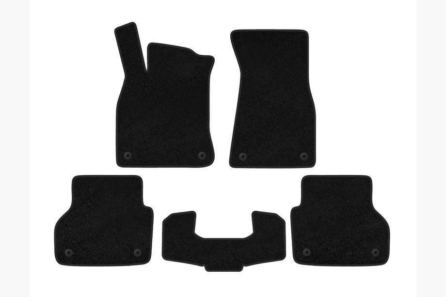 Audi A6 C8 2018–2025 Textile Floor Mats Premium V1 (Black) Image