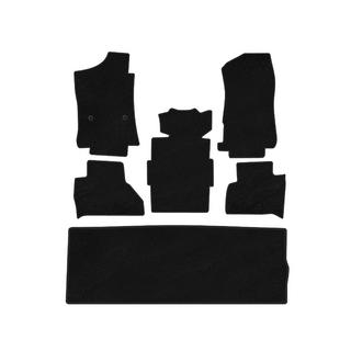 Premium Textile Floor Mats (3 Rows, Black)