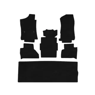 Deluxe Textile Floor Mats (3 Rows, Black)