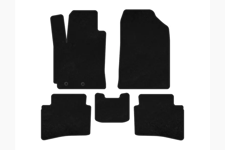 Kia Rio 2017- Deluxe Textile Floor Mats (X-Line, Black) Image