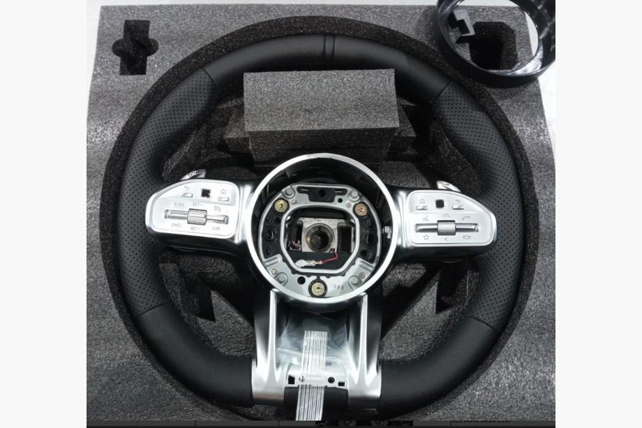 Mercedes Vito/V-class W447 2014- AMG Steering Wheel 2018-Style (Black + Grey Buttons) Image