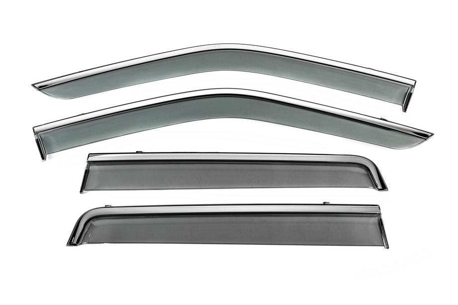 Land Rover Freelander II 2006–2014 Window Deflectors with Chrome Trim Niken Luxury (4 pcs) Photo 1
